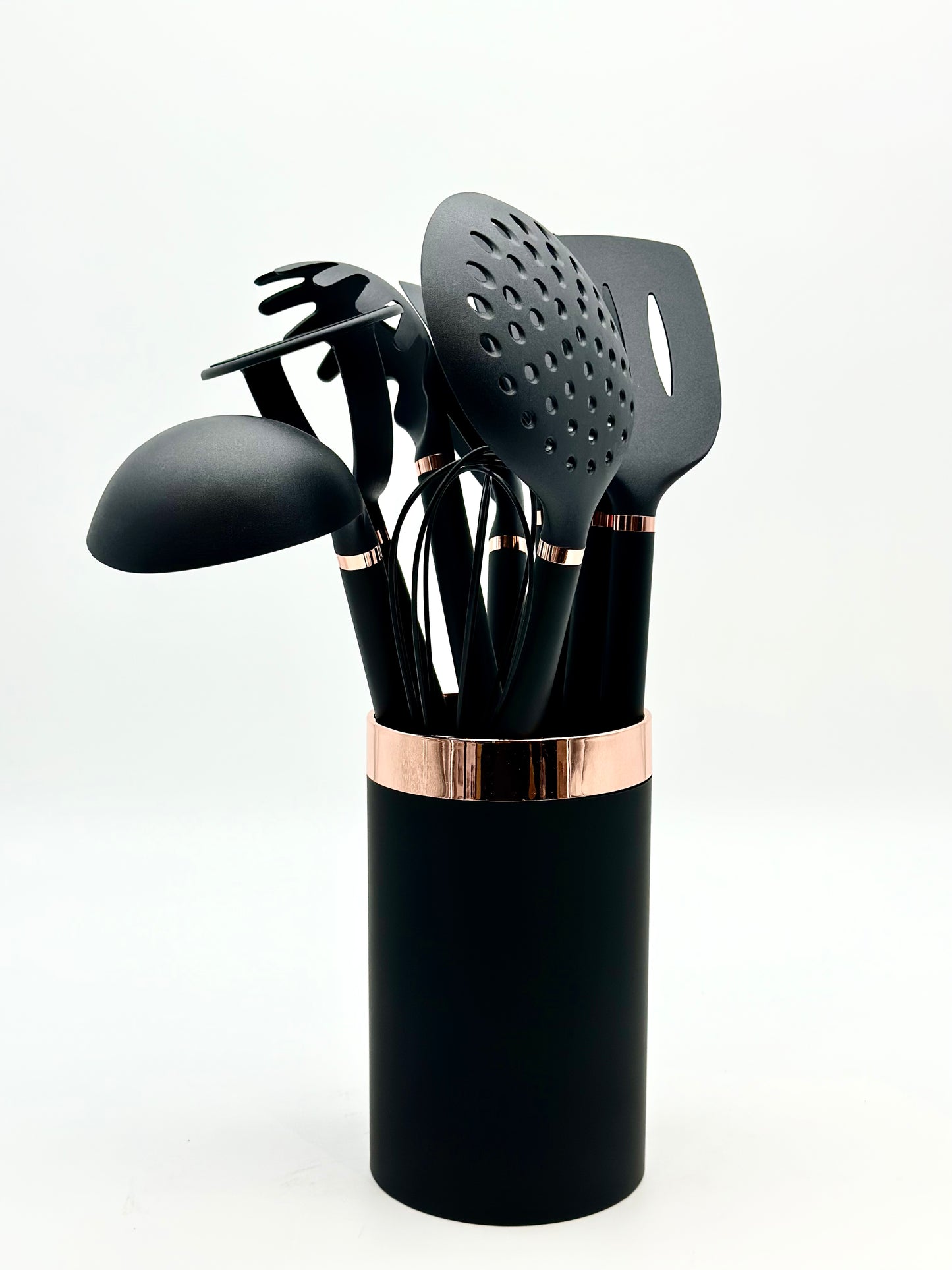 Set ustensiles de cuisine noir mat - 10pcs