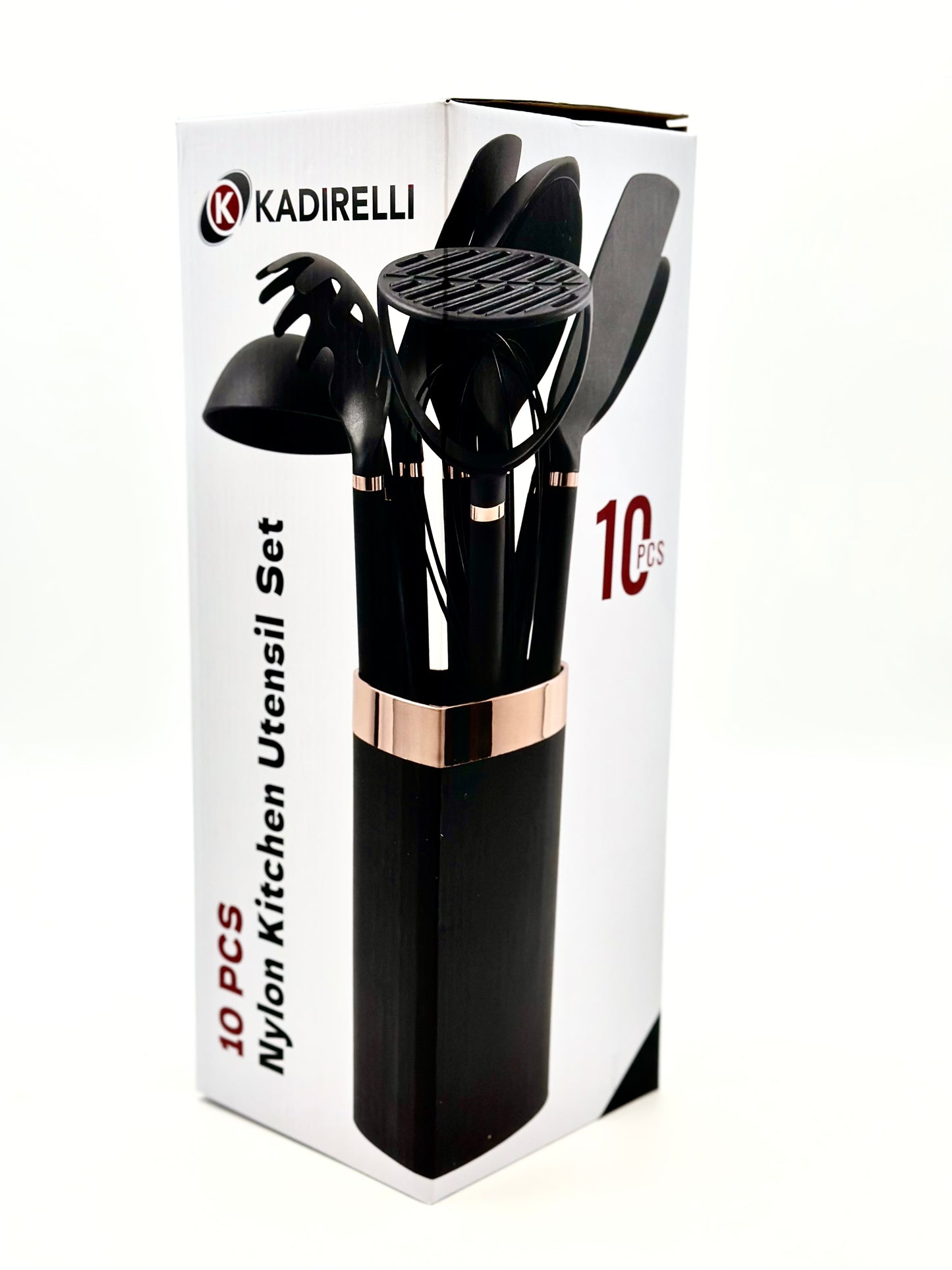 Set ustensiles de cuisine noir mat - 10pcs