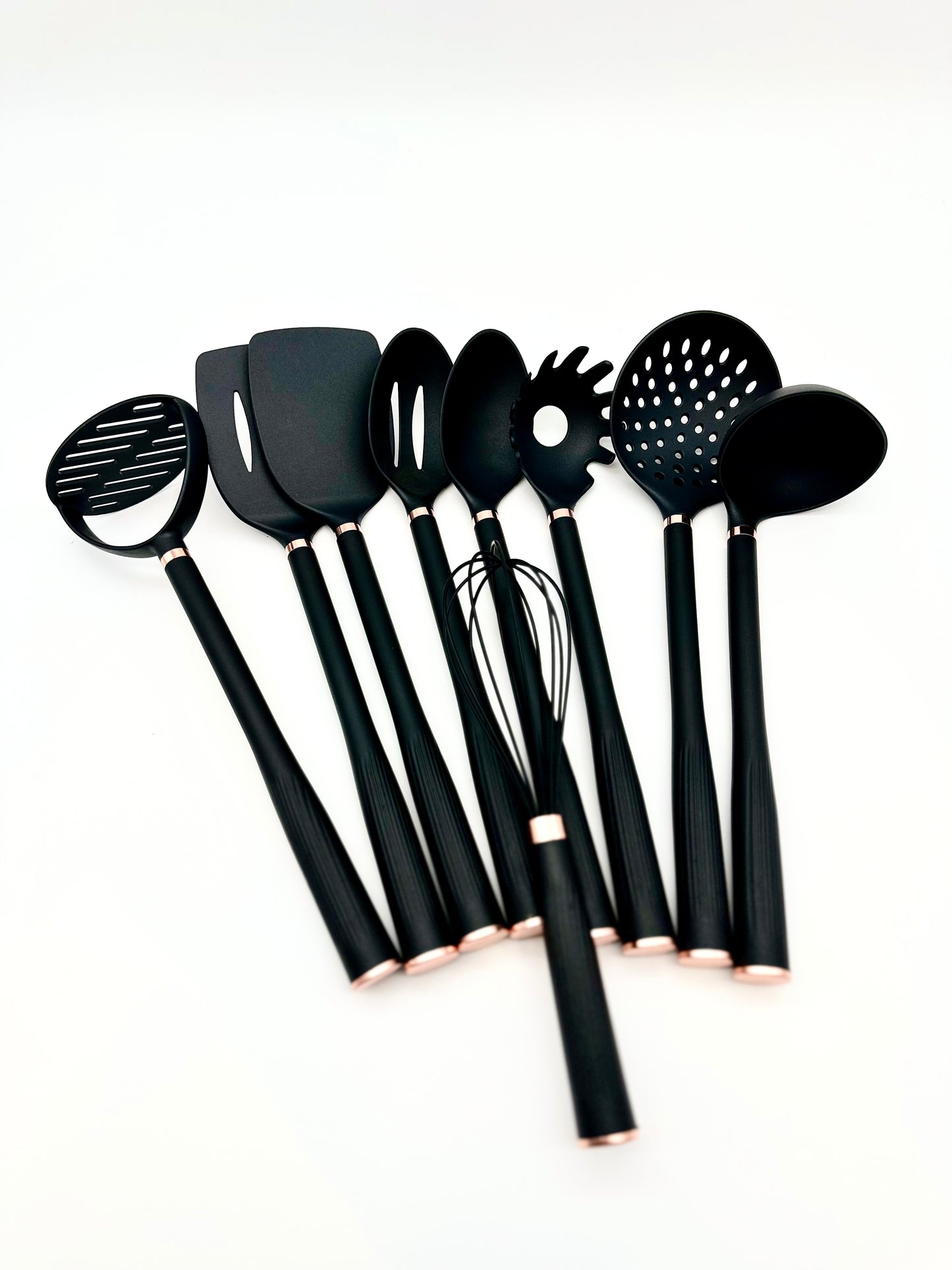 Set ustensiles de cuisine noir mat - 10pcs